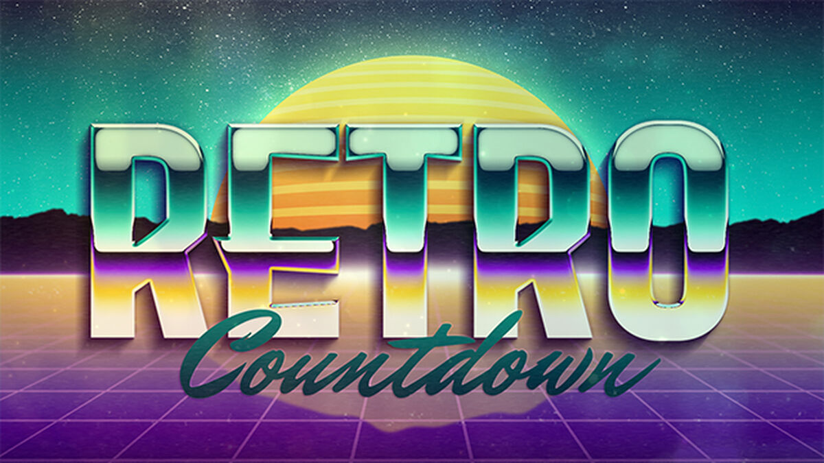 Retro Electropop Purple Sunset Countdown image number null